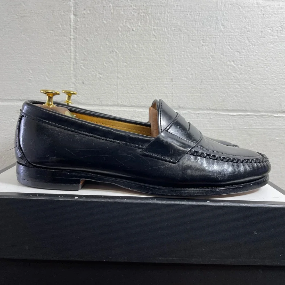 Sebago Black Leather Classic Penny Loafers Slip On Dress Shoes Men's Size 11 EEE